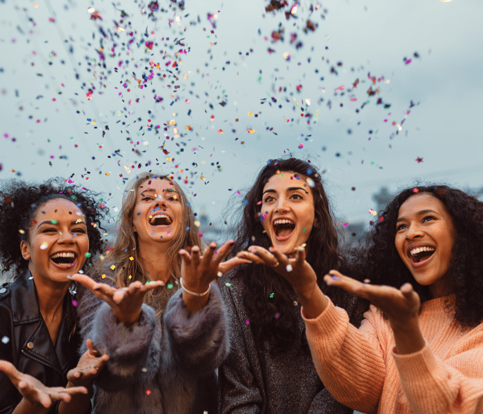 Women partying