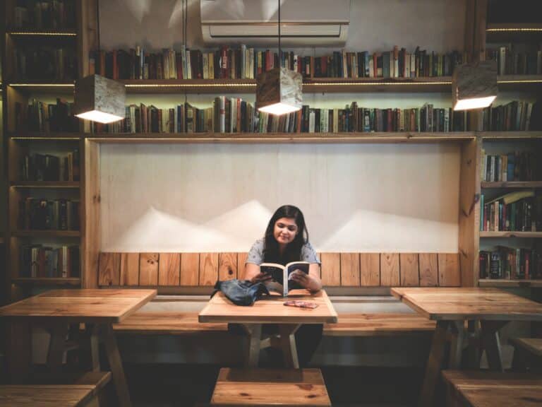 Woman reading a book