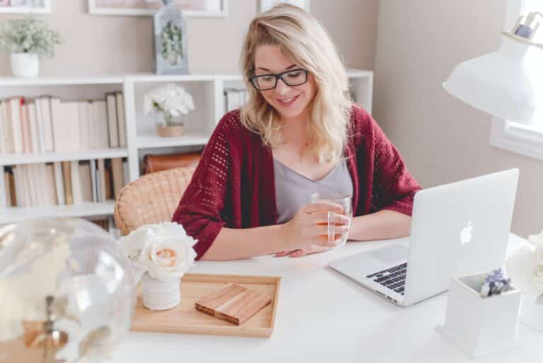 Woman working with things