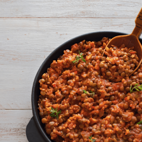 cooked red lentil stew